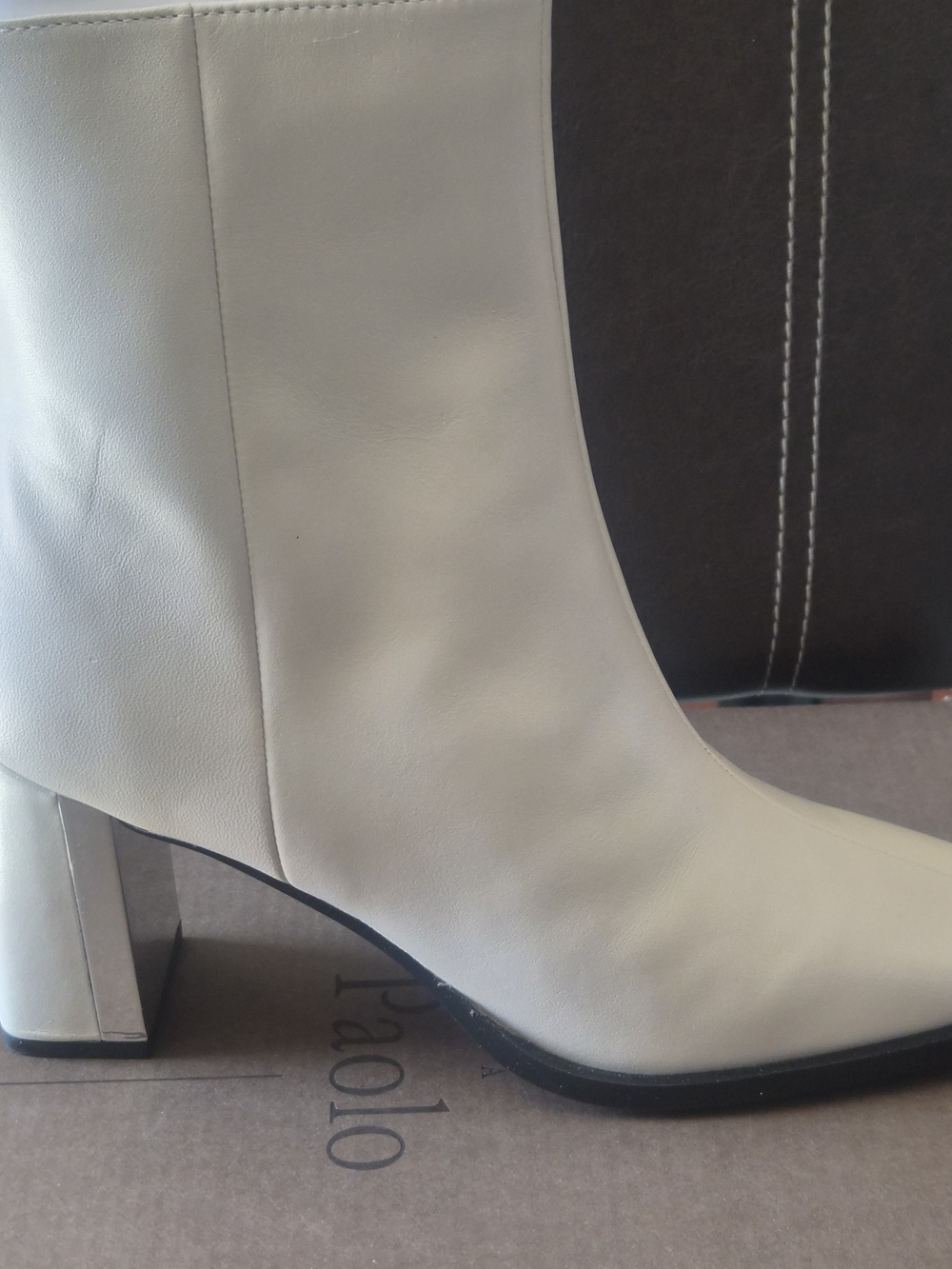 Paolo Leather Block Heel Ankle Boots